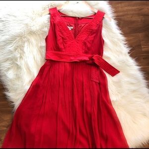 Red 100% Silk cocktail dress